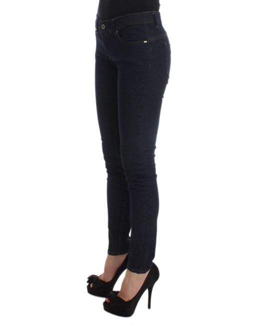 CoSTUME NATIONAL Cotton Blend Slim Fit Jeans Blue Sig32580