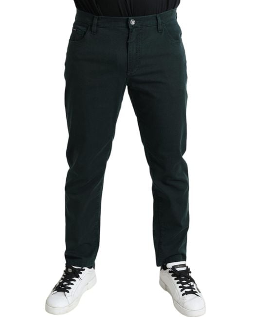 Dolce & Gabbana Black Cotton Stretch Skinny Denim Jeans for men