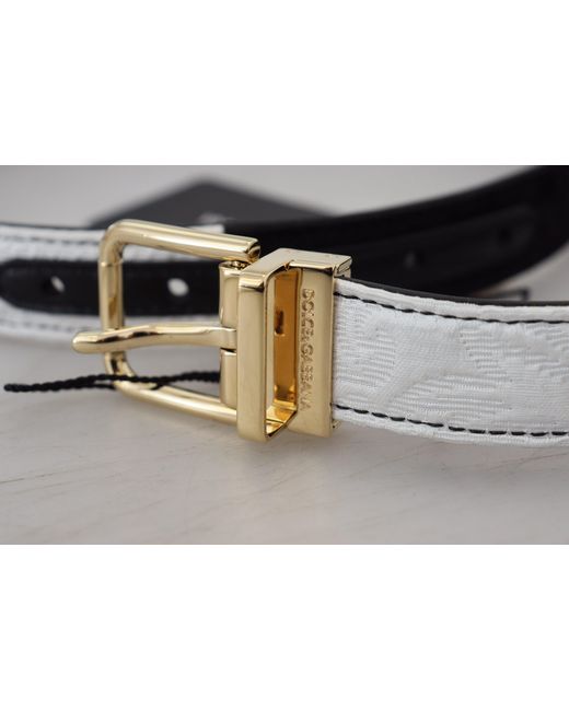 Dolce & Gabbana Black Patchwork Metal Buckle Belt