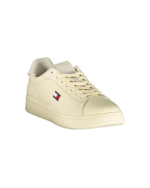 Tommy Hilfiger Natural White Polyurethane Men's Sneaker for men