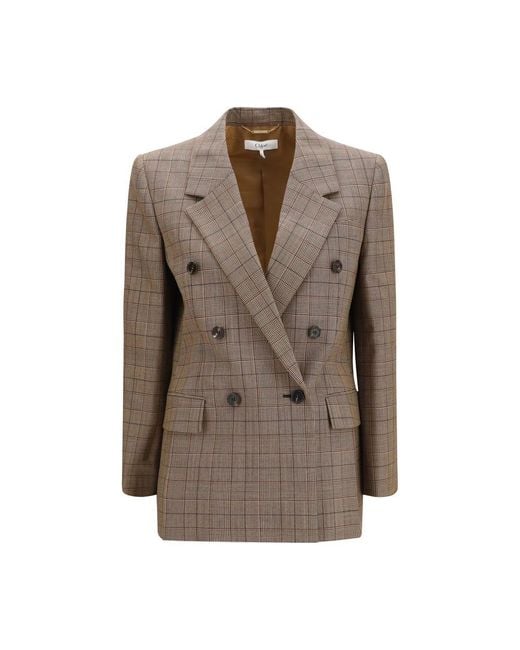 Chloé Brown Beige Wool Oves Aries Blazer