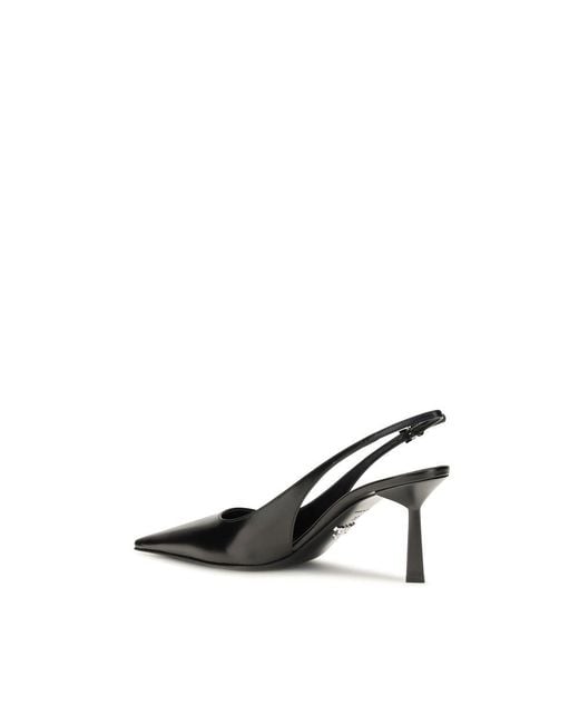 Prada Black Calf Leather Bos Taurus High Heel Pumps