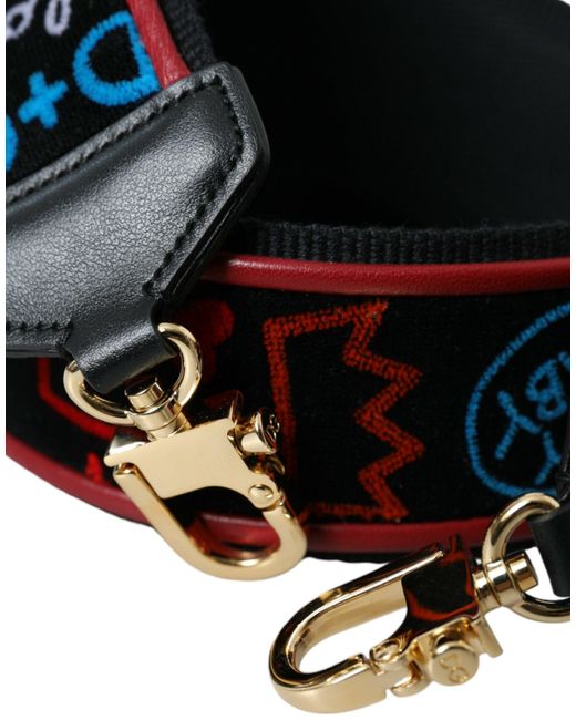 Dolce & Gabbana Black Cotton Handbag Accessory Shoulder Strap