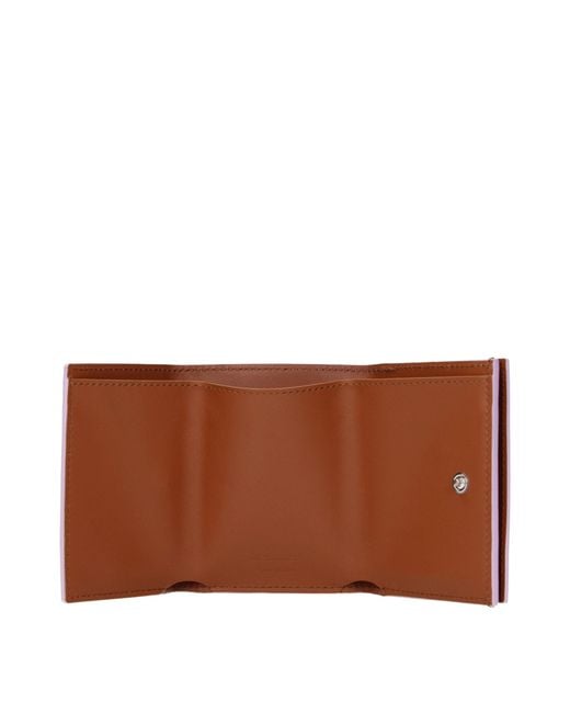 Jil Sander Purple Pink Leather Wallet