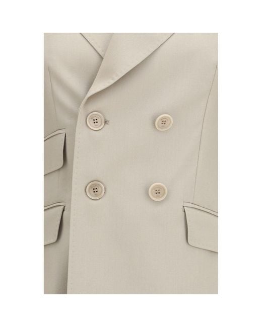 Max Mara Natural Beige Wool Oves Aries Blazer
