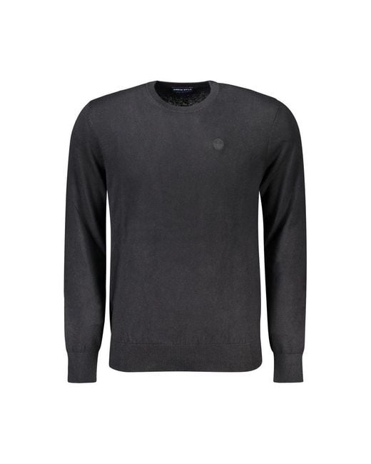 North Sails Black Cotton Sweater for men