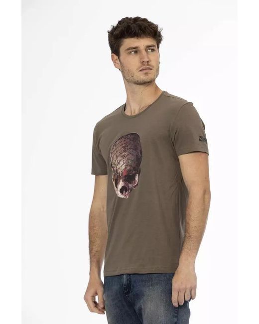 TRUSSARDI ACTION Gray Cotton T-Shirt for men