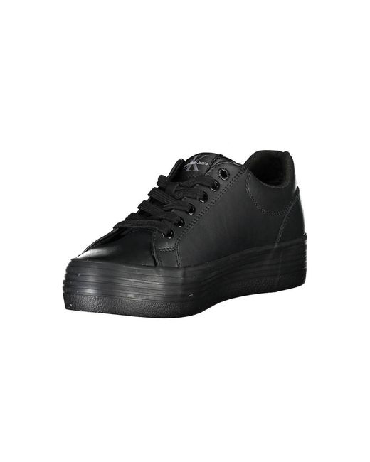 Calvin Klein Black Leather Sneaker