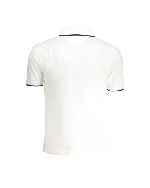 La Martina White Cotton Polo Shirt for men