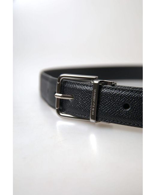 Dolce & Gabbana Black Elegant Leather Designer Belt