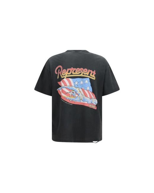 Represent Black Gray Cotton T for men