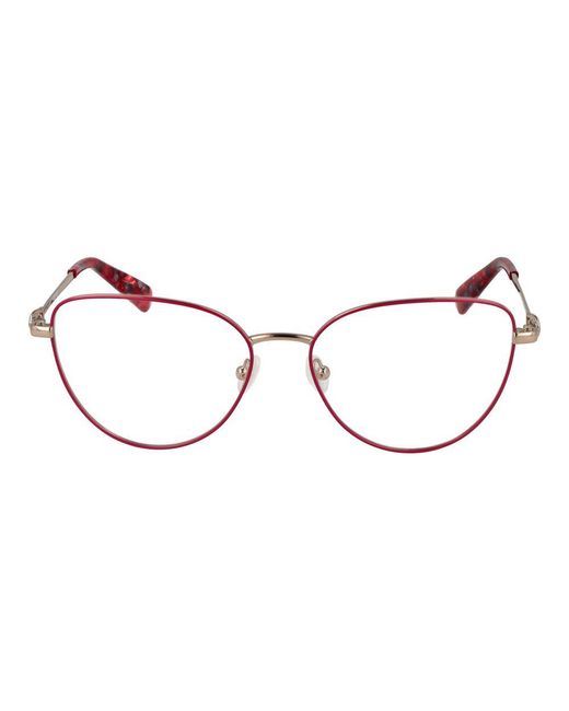 Longchamp Brown Pink Metal Glasses (frames)