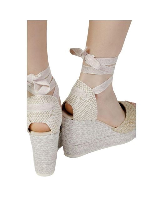 Espadrilles Multicolor Cotton High Heel Pumps