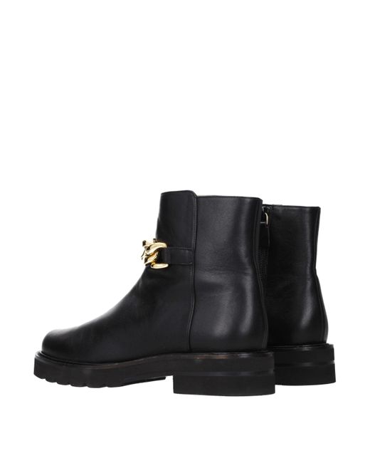 Stuart Weitzman Black Leather Ankle