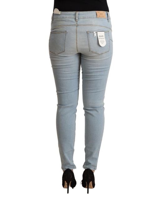 Liu Jo Blue Light Mid Waist Skinny Denim