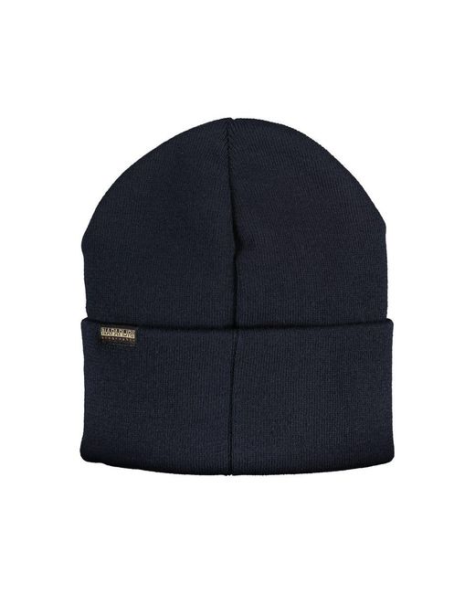 Napapijri Blue Acrylic Hats & Cap for men