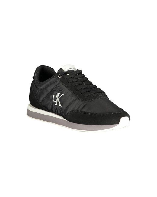 Calvin Klein Black Polyester Men Sneaker for men