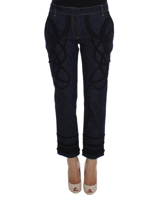 Dolce & Gabbana Denim Cotton Capri Torero Jeans Blue Sig20020