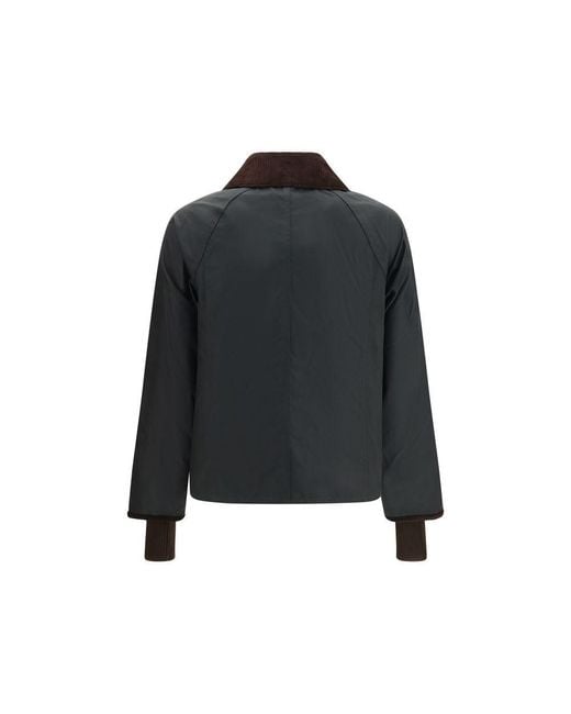 Barbour Black Bicolor Cotton Shell Jacket