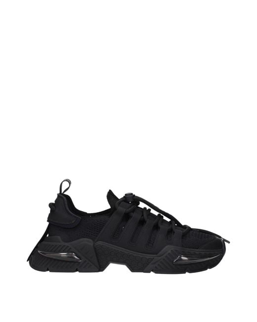 Dolce & Gabbana Black Fabric Athletic Sneakers for men