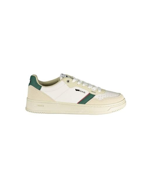 Gas Metallic White Polyurethane Men's Sneaker for men