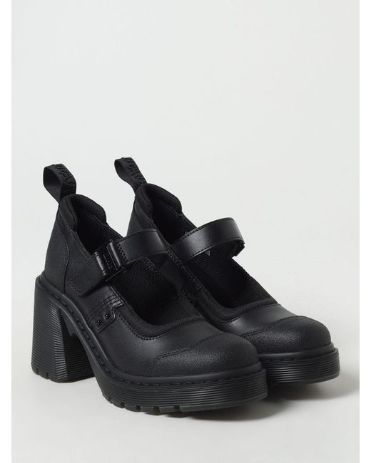 Dr. Martens Black Leather Platform Pumps