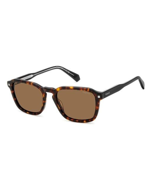 Polaroid Brown Bicolor Acetate Sunglasses