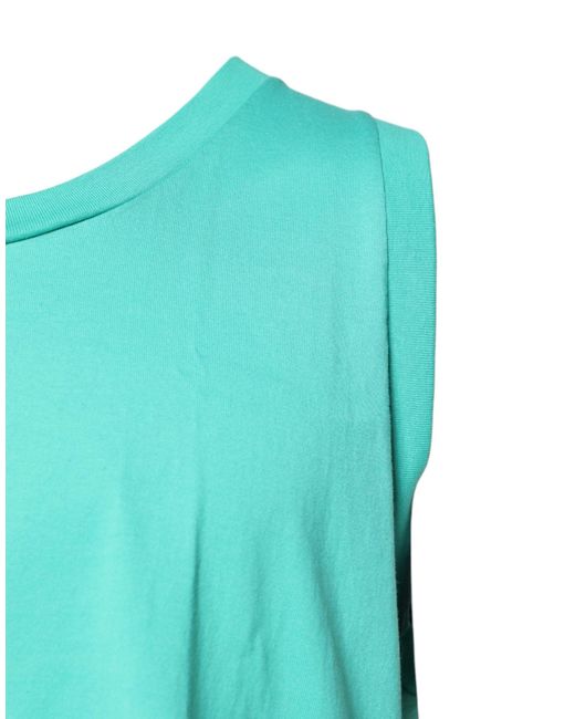 Dolce & Gabbana Blue Sleeveless Cotton Tank Top for men