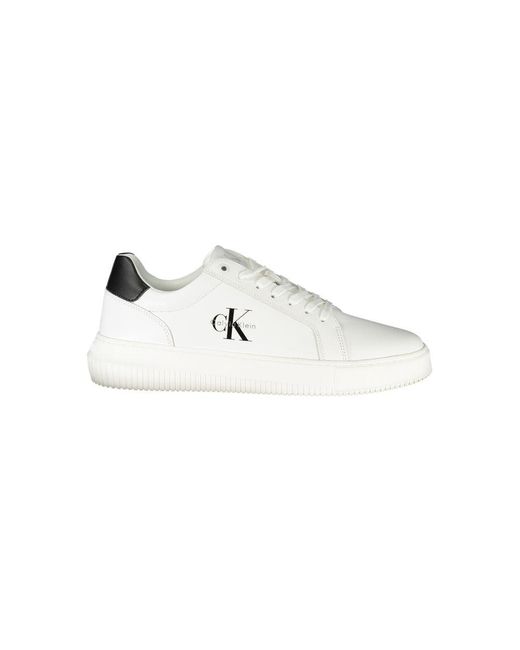 Calvin Klein White Bianco Polyurethane Sneaker for men