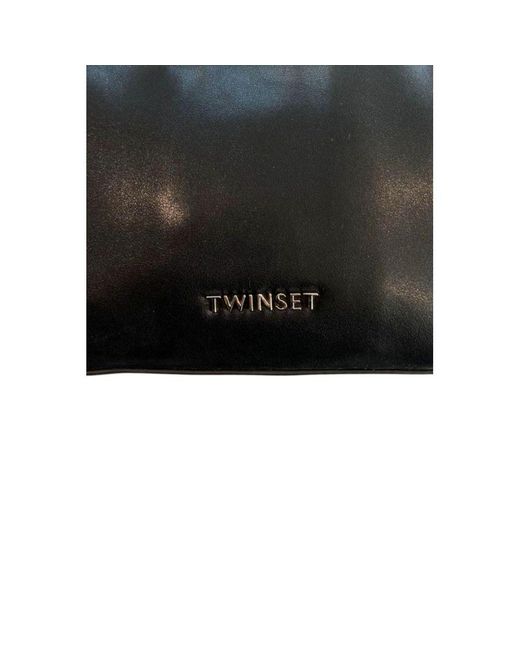 Twinset Blue Black Polyurethane Shoulder Bag