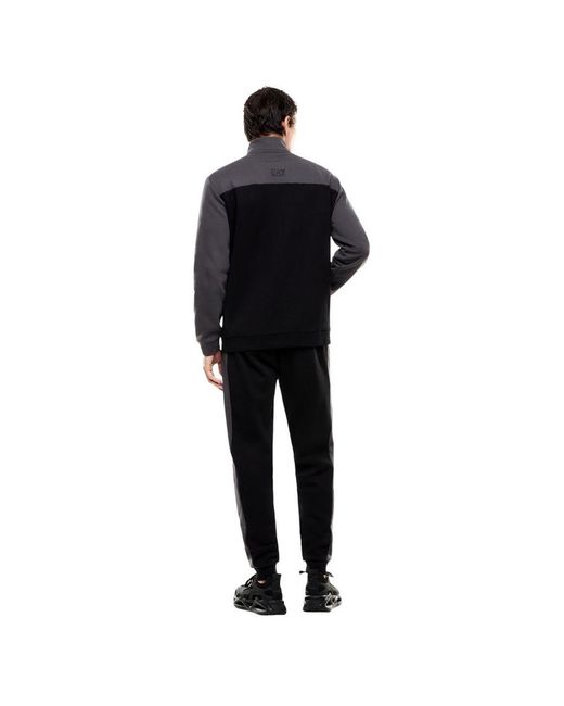 EA7 Black Cotton Sweatsuit for men