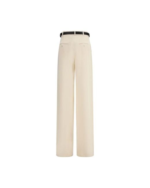 Max Mara Natural Beige Triacetate Dress Pants