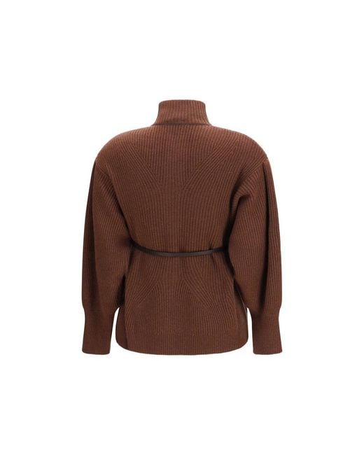 Brunello Cucinelli Brown Wool Oves Aries Cardigan