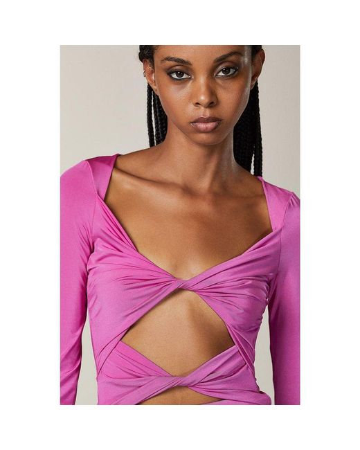 Patrizia Pepe Pink Purple Nylon Casual Dress
