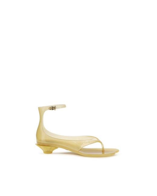 Chloé Yellow Beige Polyurethane Flat Sandals