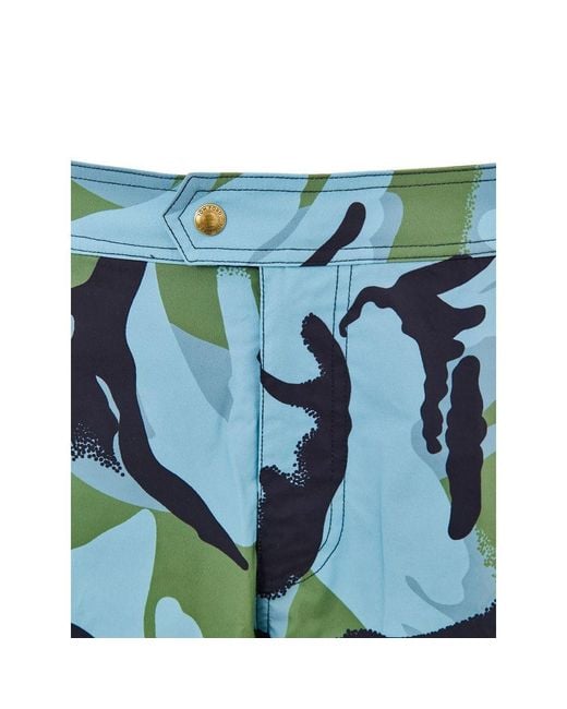 Tom Ford Blue Multicolor Polyamide Swim Shorts for men