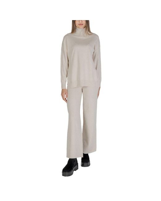 CLERÉ Gray Beige Viscose Turtleneck