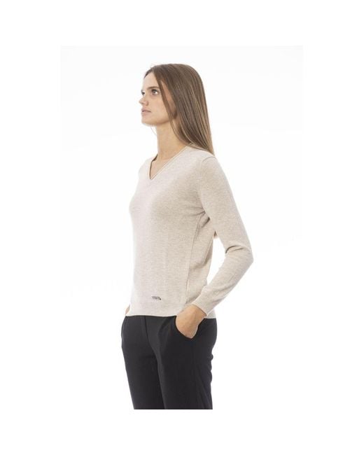 Baldinini Natural Beige Polyamide Sweater