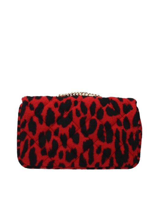 Versace Red Shoulder Bags Wool