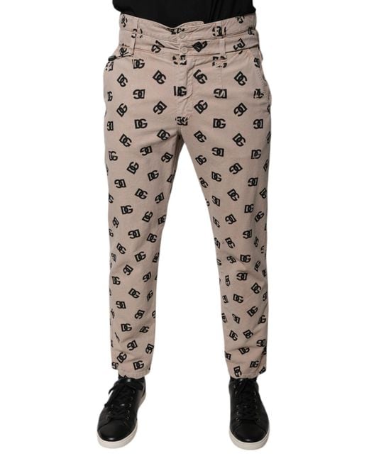 Dolce & Gabbana Gray Logo Cotton Skinny Denim Jeans for men