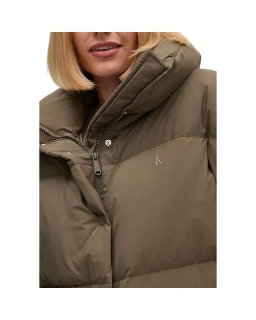 Calvin Klein Green Polyester Jackets & Coat