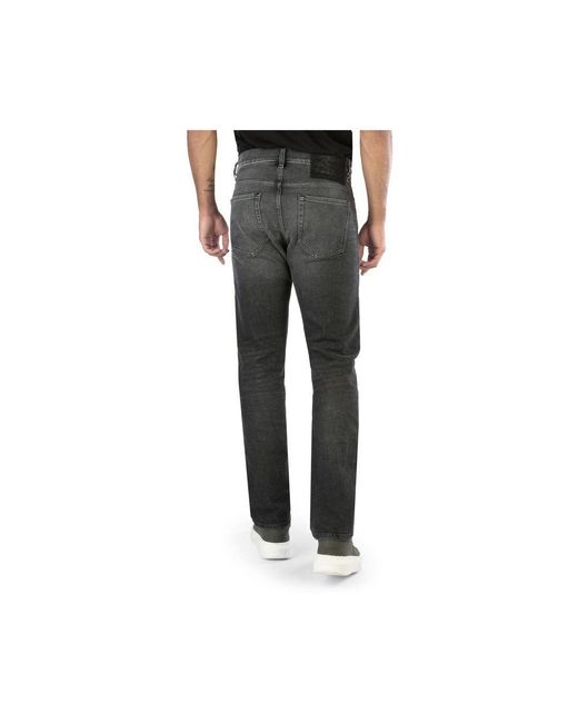 DIESEL Gray Black Cotton Straight for men