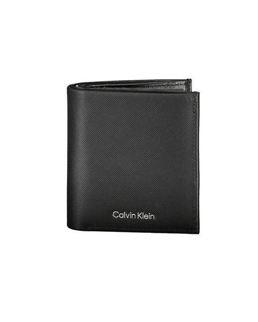 Calvin Klein Black Sleek Leather Bi-Fold Wallet With Rfid Block for men