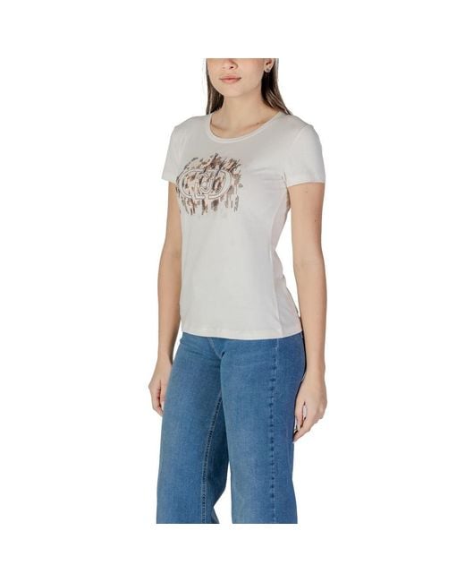 Liu Jo Blue White Cotton Tops & T