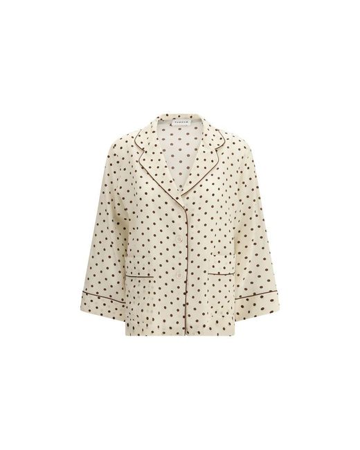 P.A.R.O.S.H. Women's Natural P. A.R. O.S. H. Silk Pattern Shirt