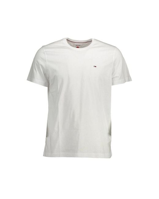 Tommy Hilfiger White Cotton T-Shirt for men