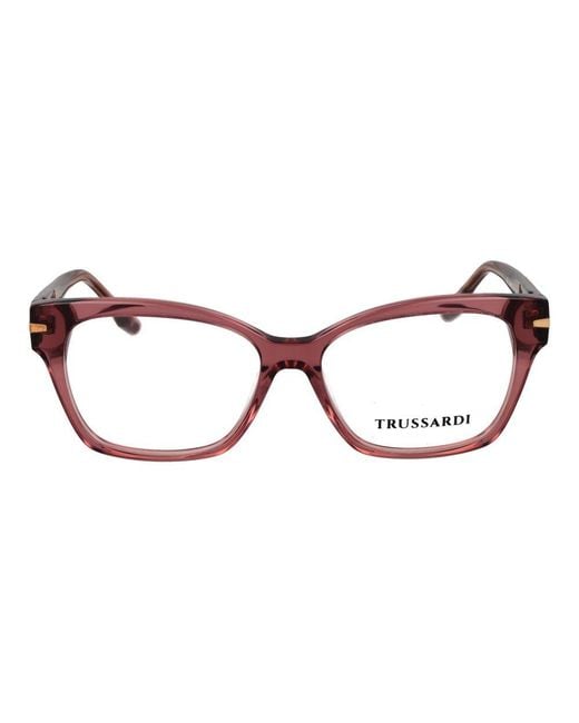 Trussardi Brown Pink Acetate Glasses (frames)