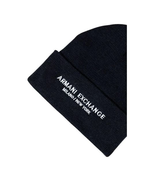 ARMANI EXCHANGE Black Polyester Cap (baseball Hat) for men