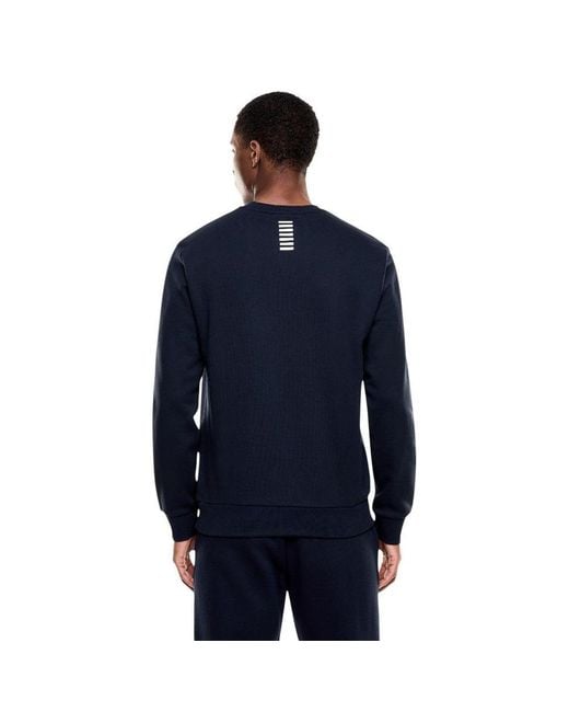 EA7 Blue Cotton Sweatshirt for men