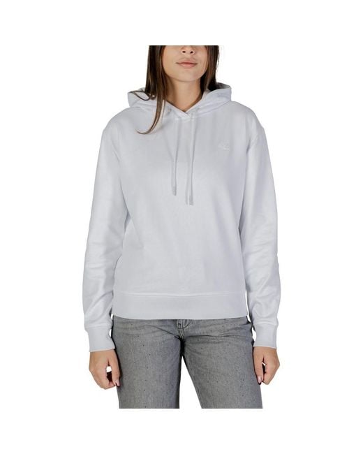 Calvin Klein Gray White Cotton Hoodie